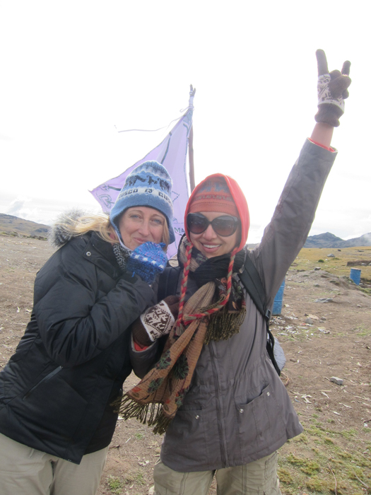 While there's plenty of work, these project participants from the University of Santa Monica find time for fun—and going local with traditional wool hats and mittens.
