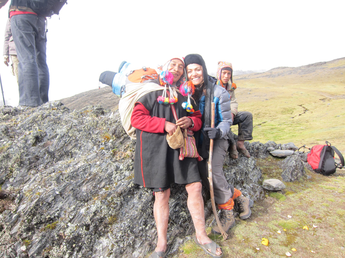 A rest stop during the four hour hike from the village to the nearest road.