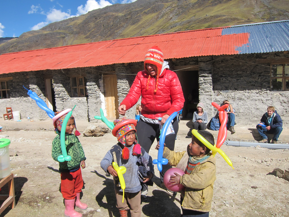 Playtime with some of the local children.