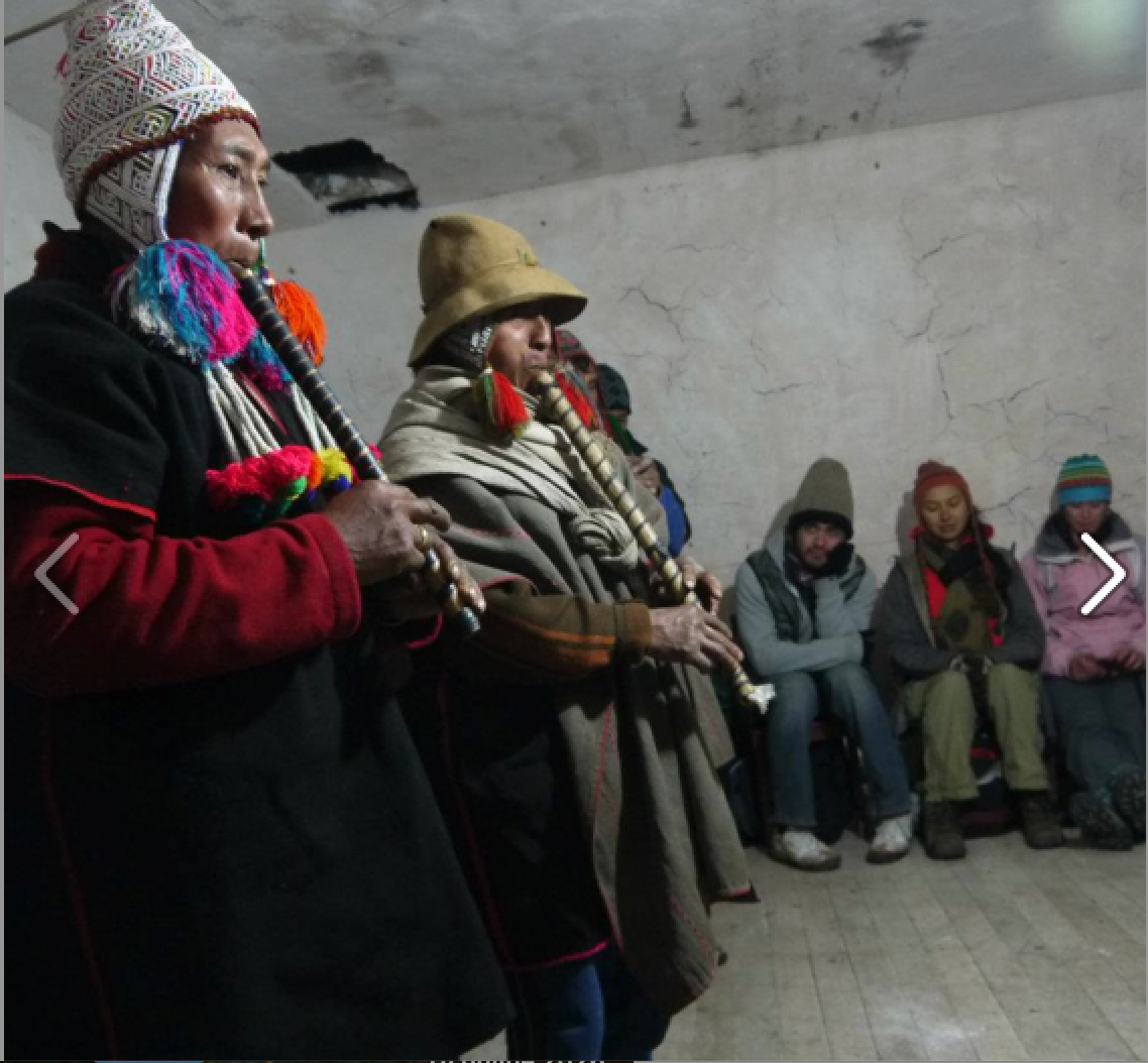 After a long day of travel and hiking, we arrived tired and short of breath at the remote village of Q'ero, elevation 15,000 feet. The warm welcome from locals who serenaded us with Andean flute lifted our spirits.